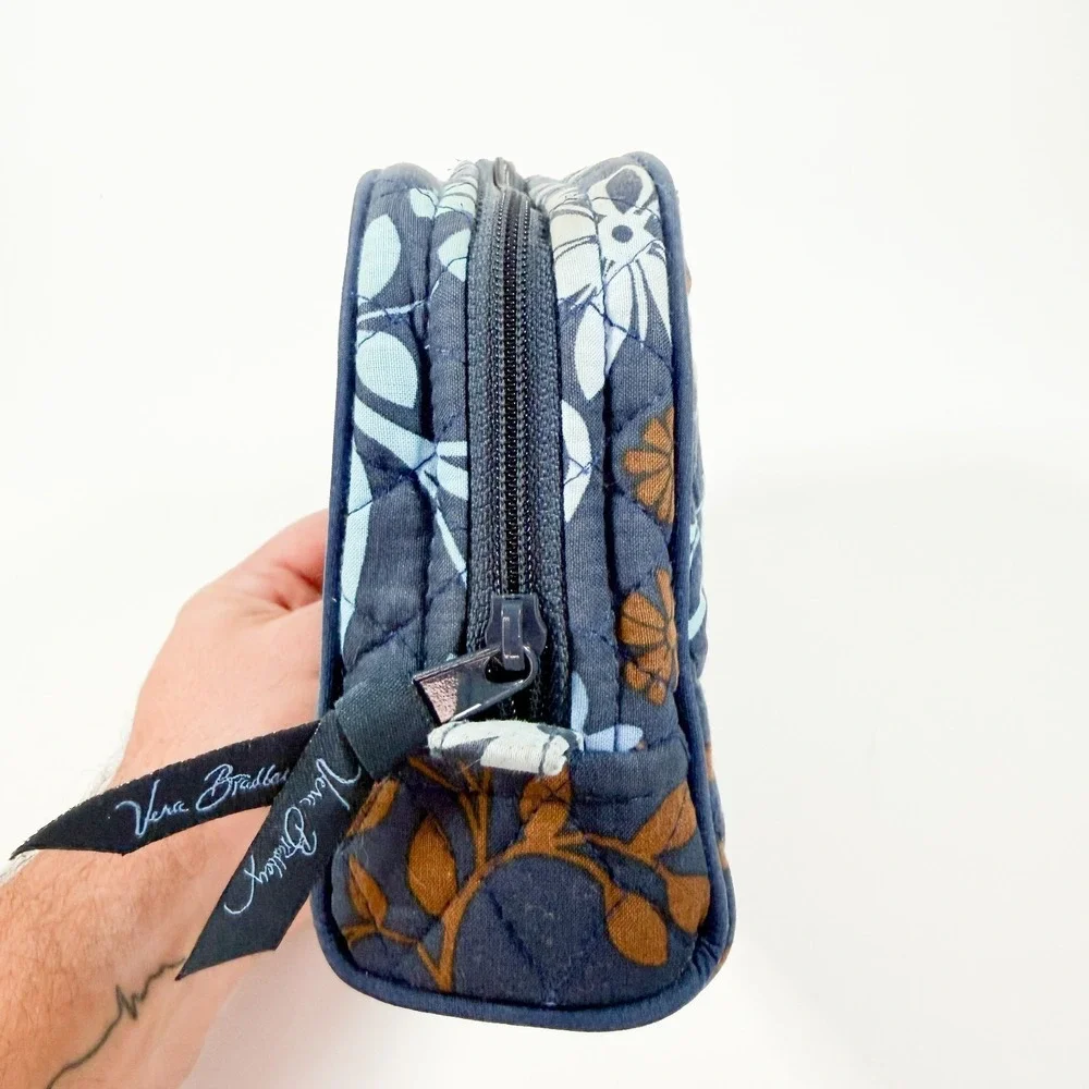 Vera Bradley Quilted Cosmetic Makeup Toiletry Bag PVC Lined‎ Floral Print
